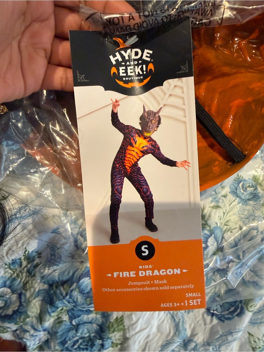 Hyde and Eek! Kids' Fire Dragon Costume - Orange & Black